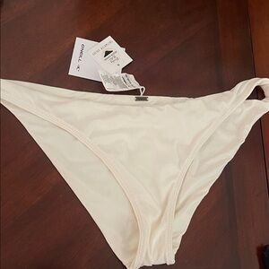 O'Neill Cream Bikini Bottom with Metal Logo